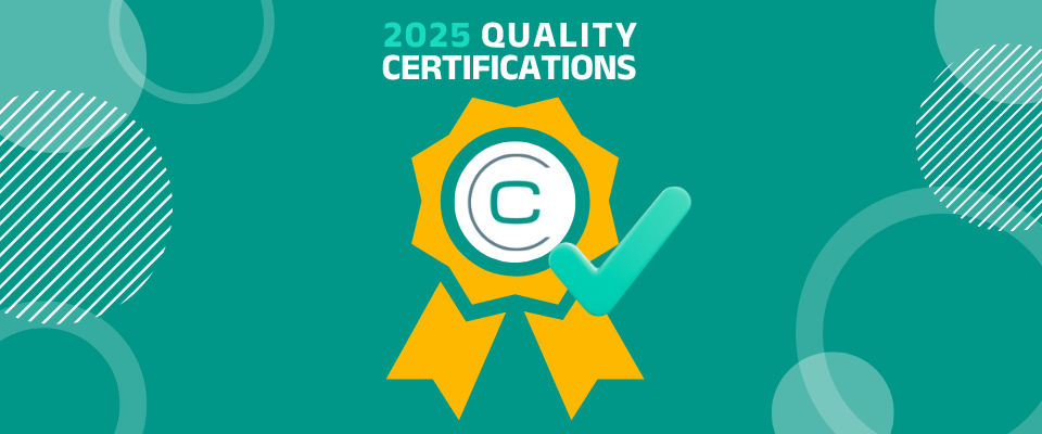 Graphic reading “2025 quality certifications” with the Connect rosette