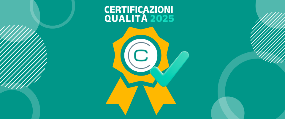 Grafica «Certificazioni qualità 2025» con la coccarda del marchio Connect