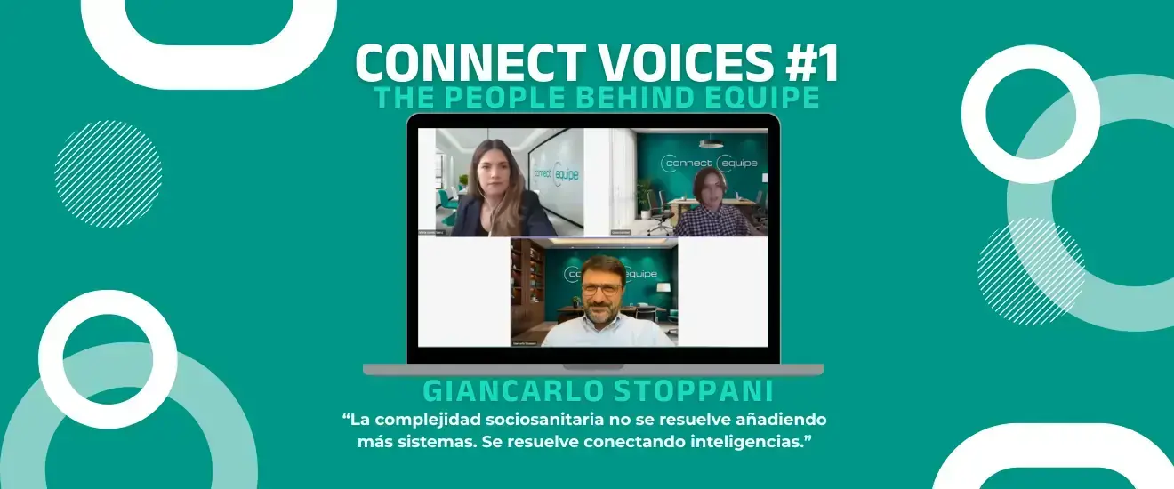 Gráfica de Connect Voices #1 con Giancarlo Stoppani y su cita
